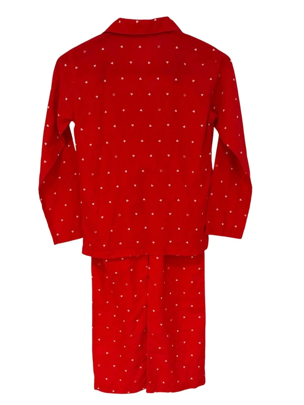 Old Navy Kids L 11-12 Jingle Jammie Red Heart Pajama Set Unisex